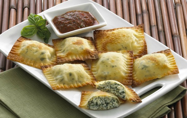 Spinach Ravioli With Won Ton Wrappers