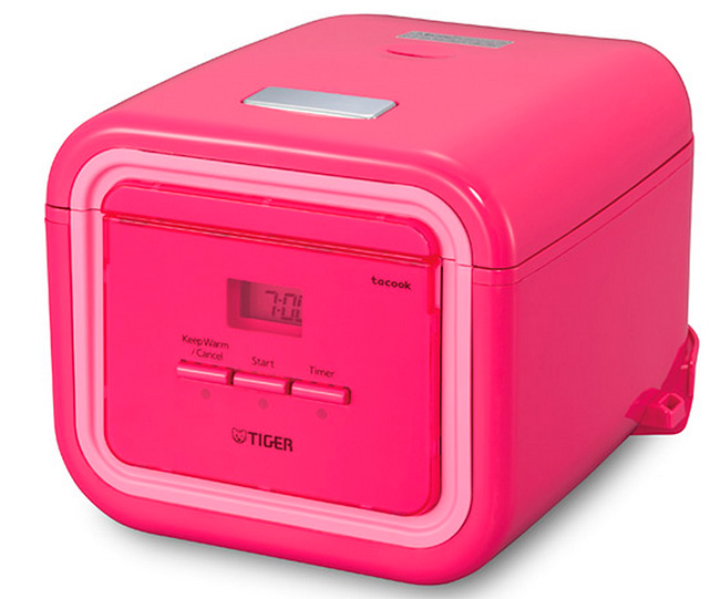 Tiger Corporation JAJ-A55U PP 3-Cup Micom Rice Cooker and Warmer with Tacook Plate, Passion Pink