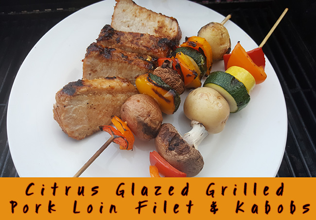 Citrus Glazed Grilled Pork Loin Filet & Kabobs