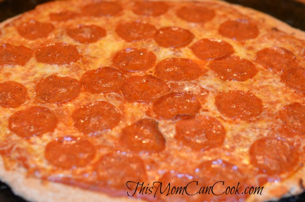 Pepperoni Pizza with whole wheat flour