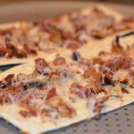 Chicken and bacon Flatbread Artisan Pizza