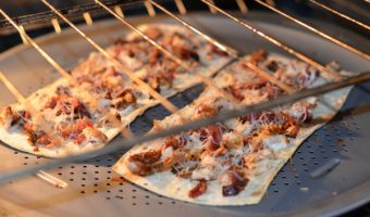 Chicken and Bacon Flatbread Artisan Pizza