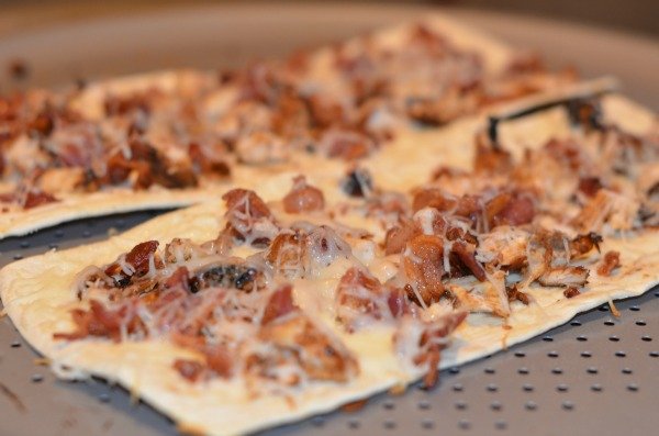 Chicken and bacon Flatbread Artisan Pizza