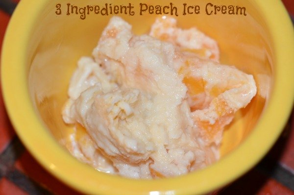 3 Ingredient Peach Ice Cream