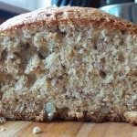 Loaf of banana nut bread