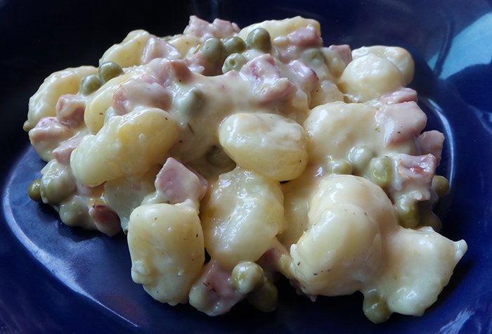 One Skillet Ham and Cheese Gnocchi