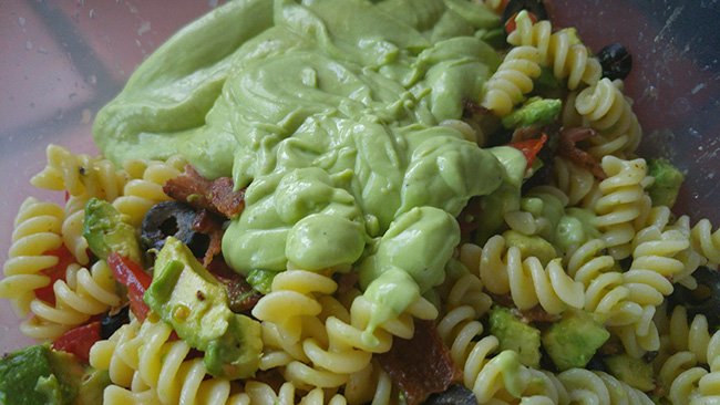 Avocado Bacon Pasta Salad