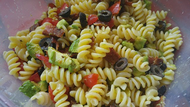 Avocado Bacon Pasta Salad