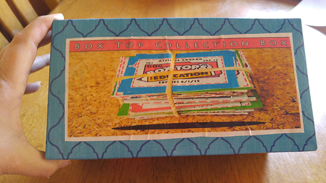 Box Tops Collection Box