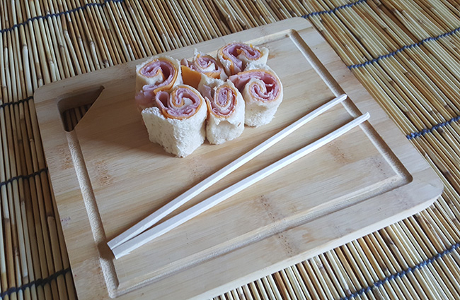 Ham and Cheese Sandwich Sushi Rolls