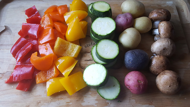 Rainbow Vegetable Kabobs