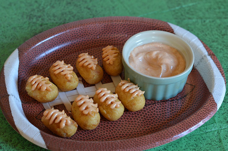 Spicy Mini Corn Dogs #FosterFarmsGameDay