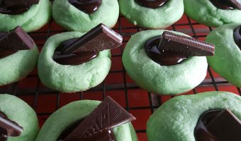 Chocolate Mint Thumbprint Cookie Recipe