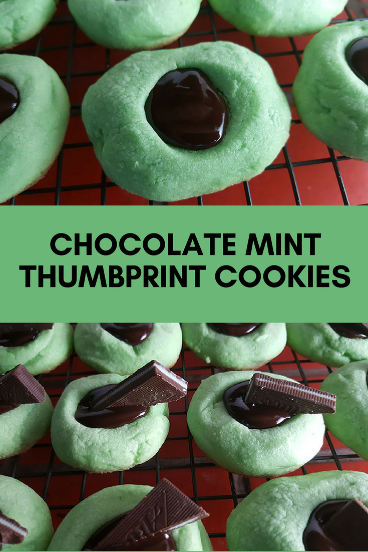 Chocolate Mint Thumbprint Cookie Recipe