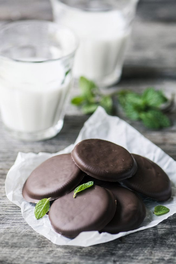 No Bake Vegan Thin Mint Cookies