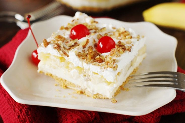 No-Bake Banana Split Cake