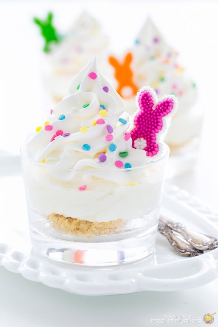 No Bake Mini Lemon Cheesecakes