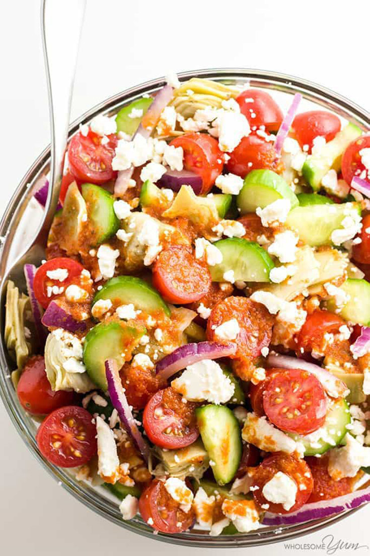 Mediterranean Salad With Sun-Dried Tomato Vinaigrette