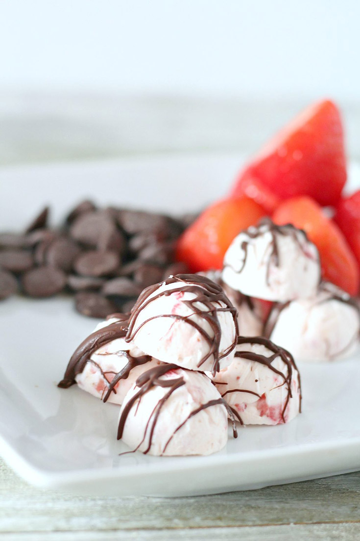 Keto Chocolate Covered Strawberry Fat Bombs